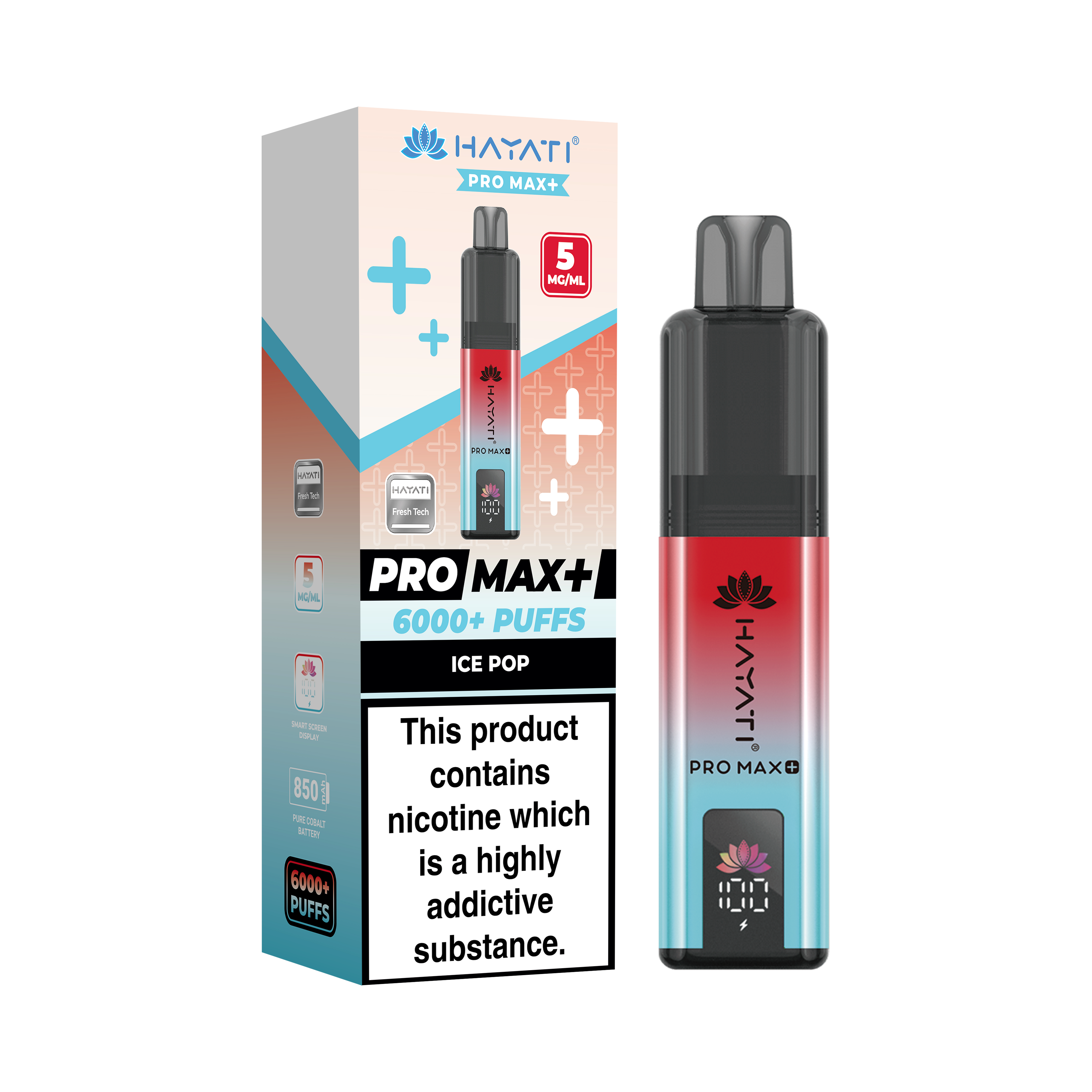 Hayati® Pro Max+ 6000+ Vape Kit (5mg)