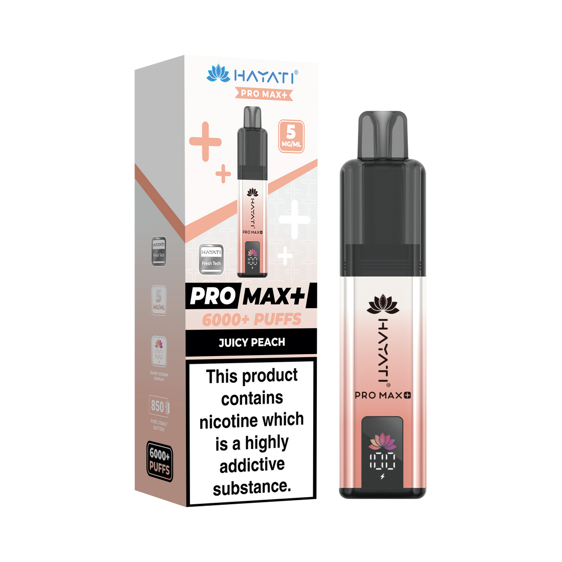 Hayati® Pro Max+ 6000+ Vape Kit (5mg)