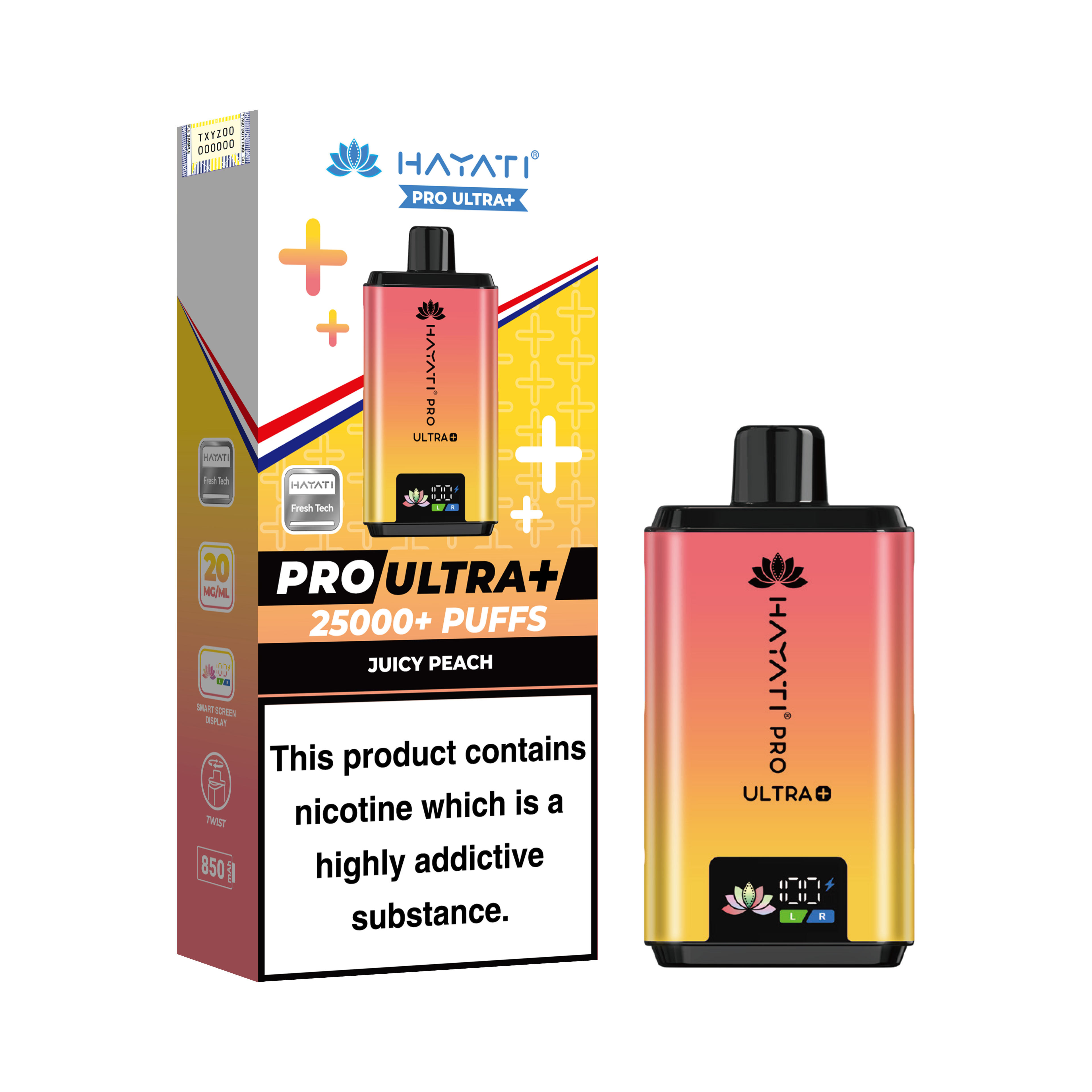 Hayati Pro Ultra+ 25K Prefilled Pod Kit 20mg | UK Duty Stamped