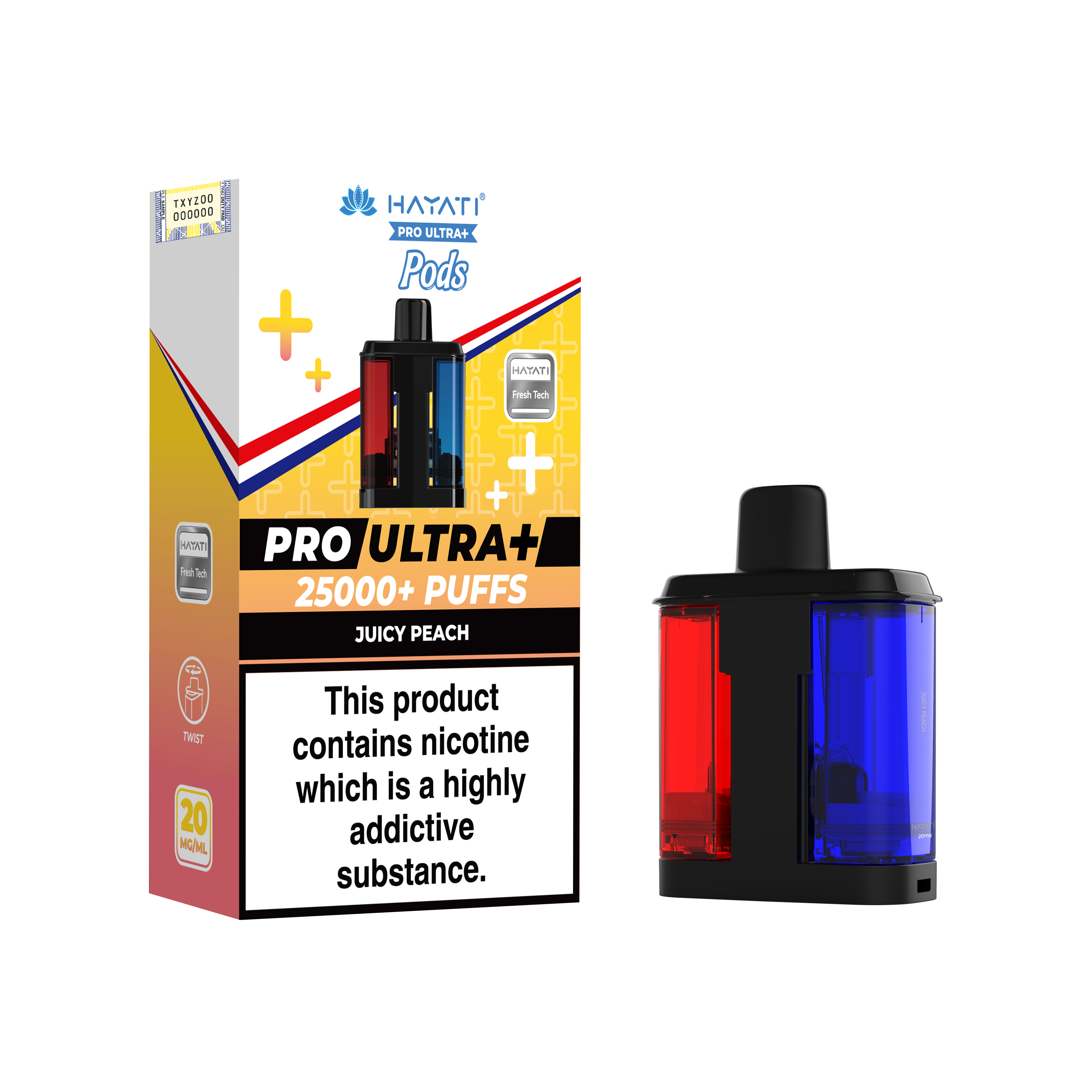 Hayati Pro Ultra+ 25K Prefilled Pods 20mg | UK Duty Stamped