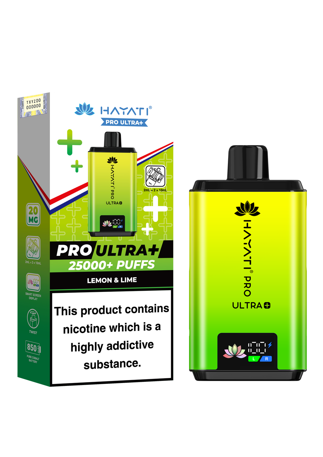 Hayati Pro Ultra+ 25K Prefilled Pod Kit 20mg | UK Duty Stamped