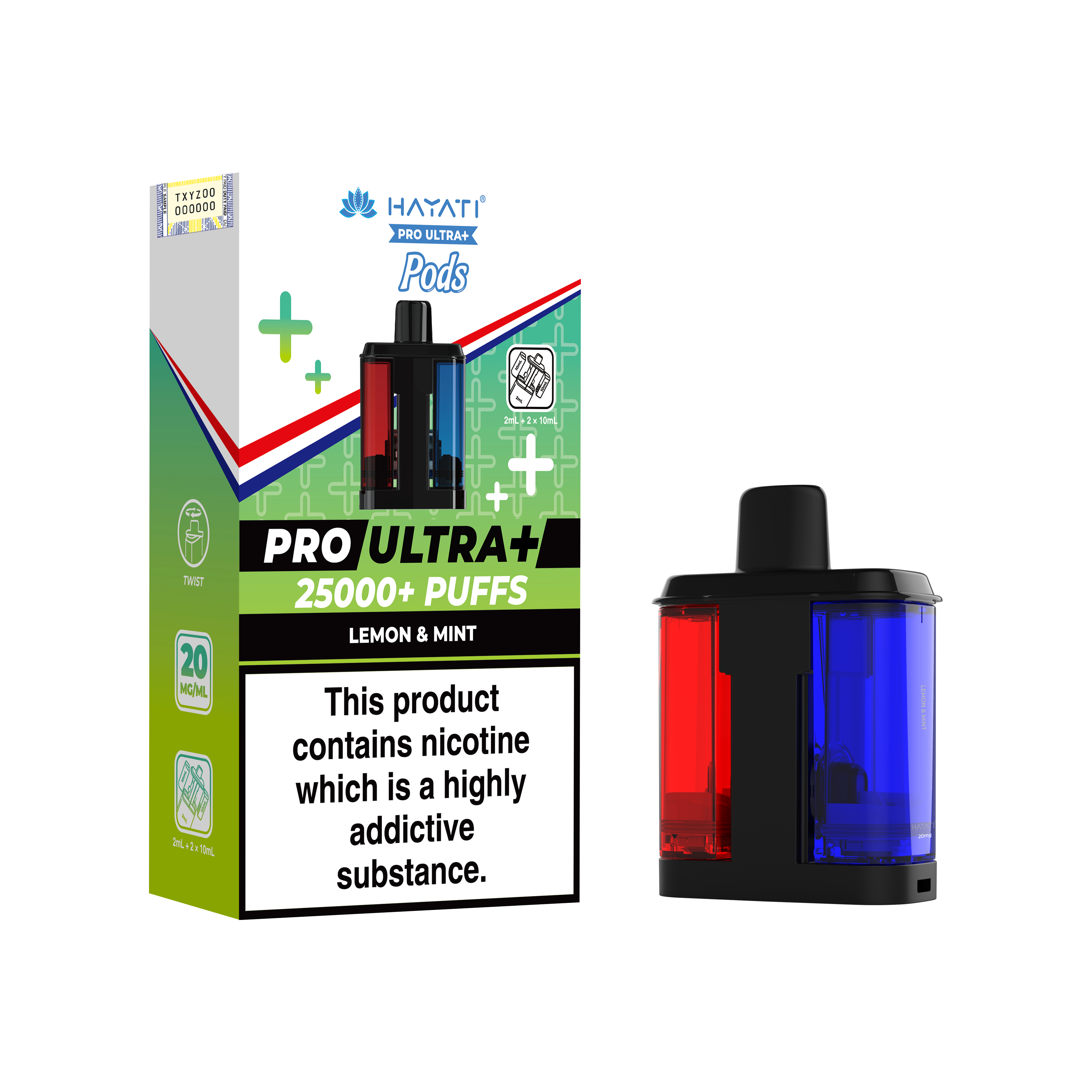 Hayati Pro Ultra+ 25K Prefilled Pods 20mg | UK Duty Stamped