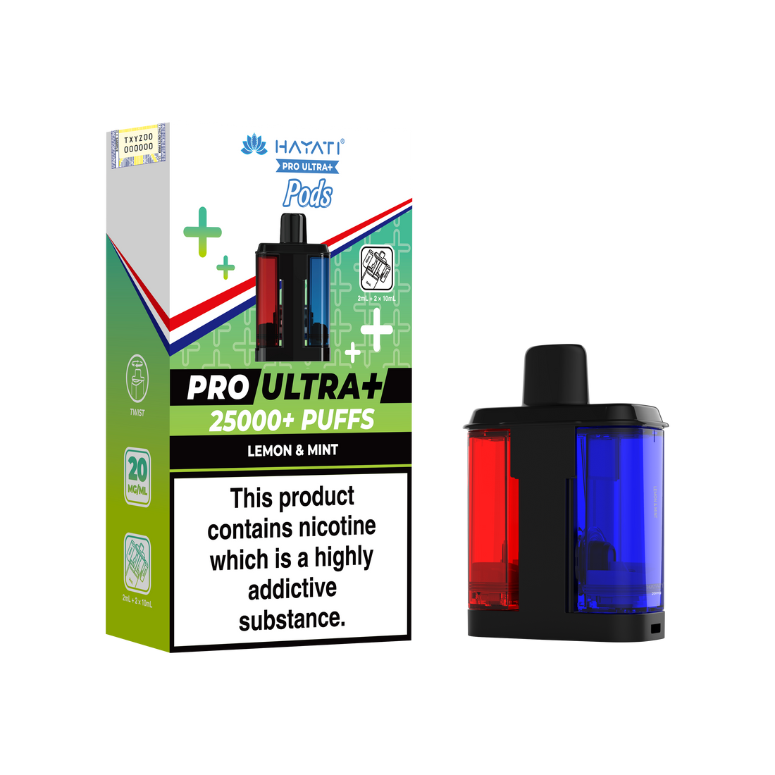 Hayati Pro Ultra+ 25K Prefilled Pods 20mg | UK Duty Stamped