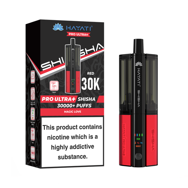 Hayati® Pro Ultra+ Shisha 30000+ Vape Kit (5mg)