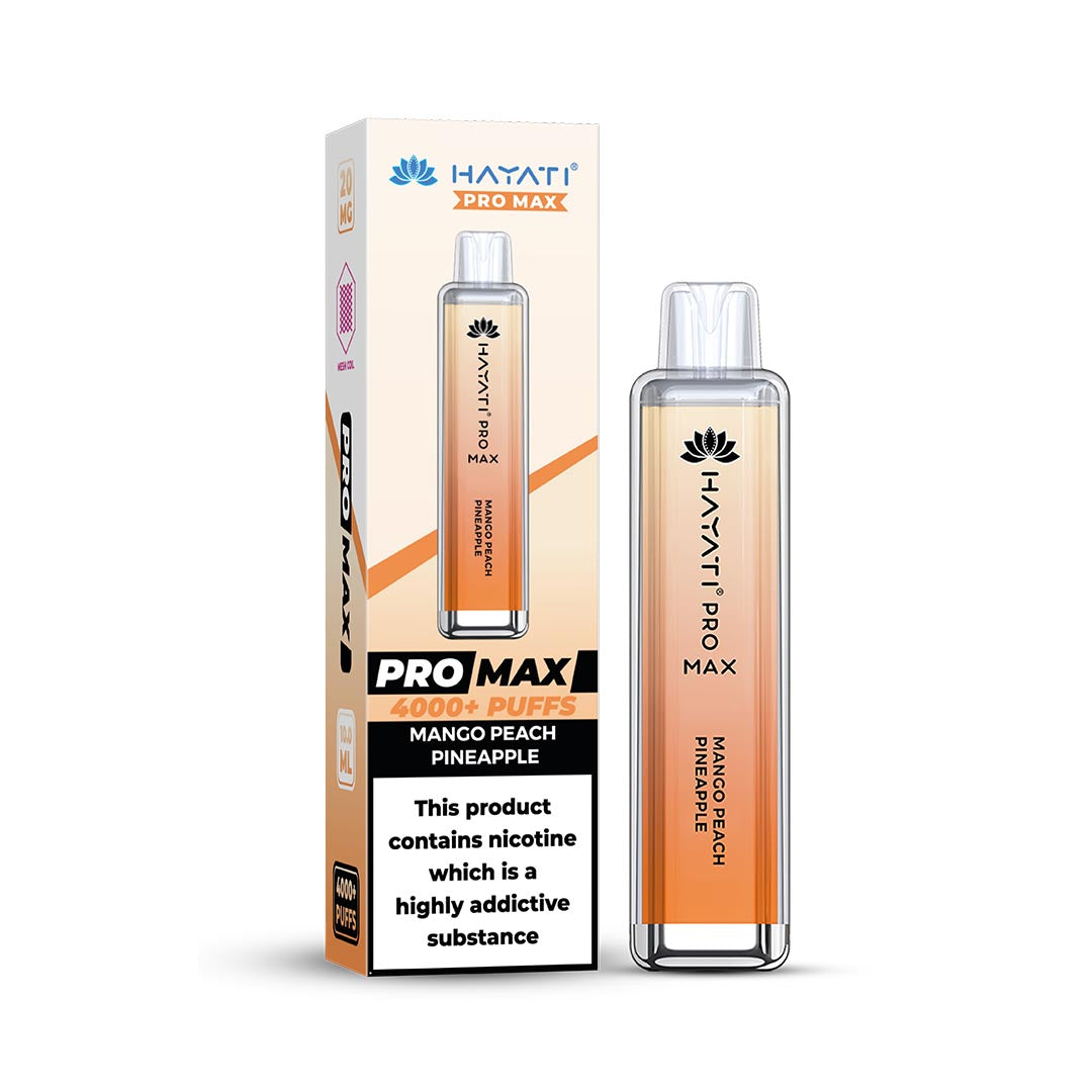 Hayati® Pro Max Disposable 4000+ Vape Kit Puffs (20mg)