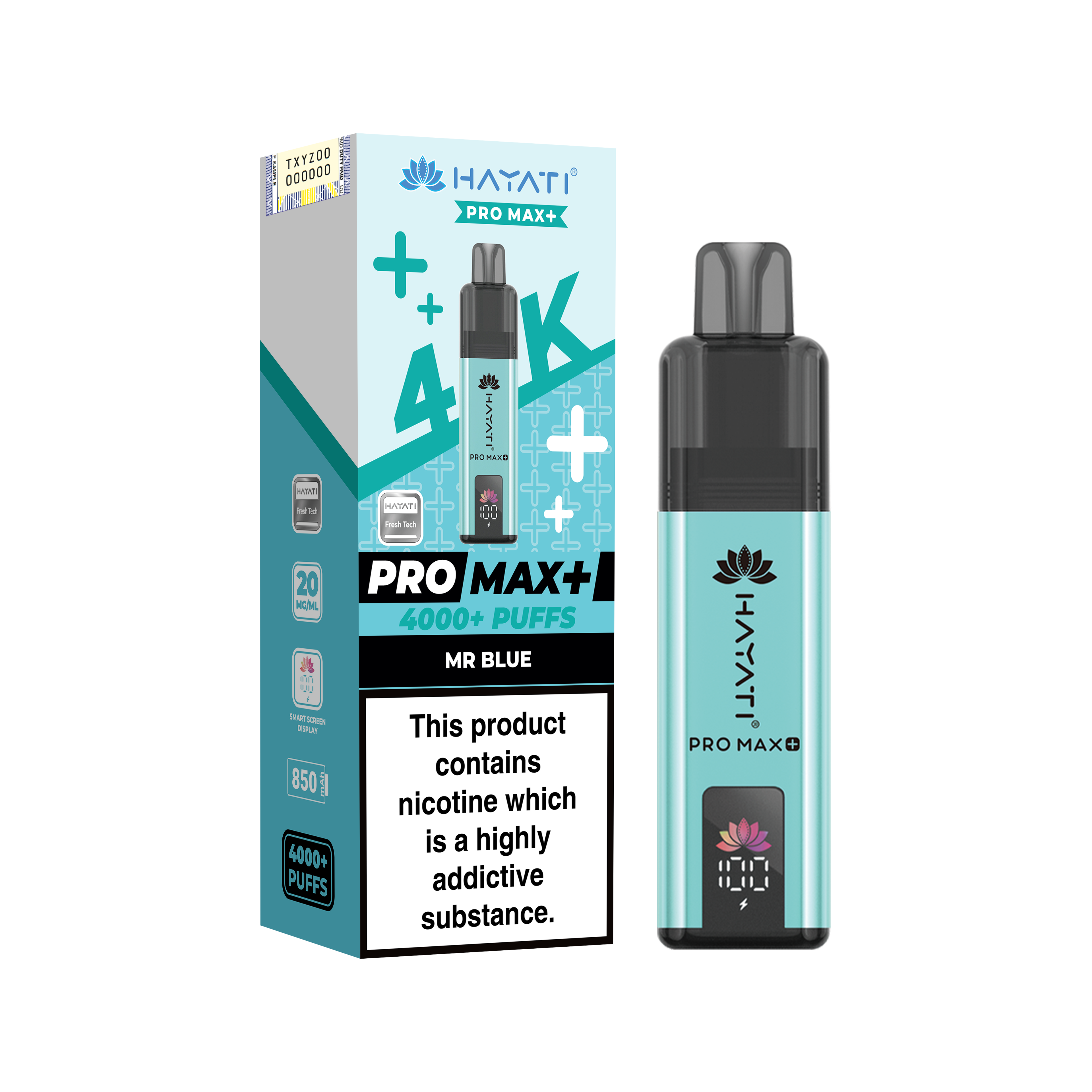 Hayati Pro Max+ 4K Prefilled Pod Kit 20mg | UK Duty Stamped