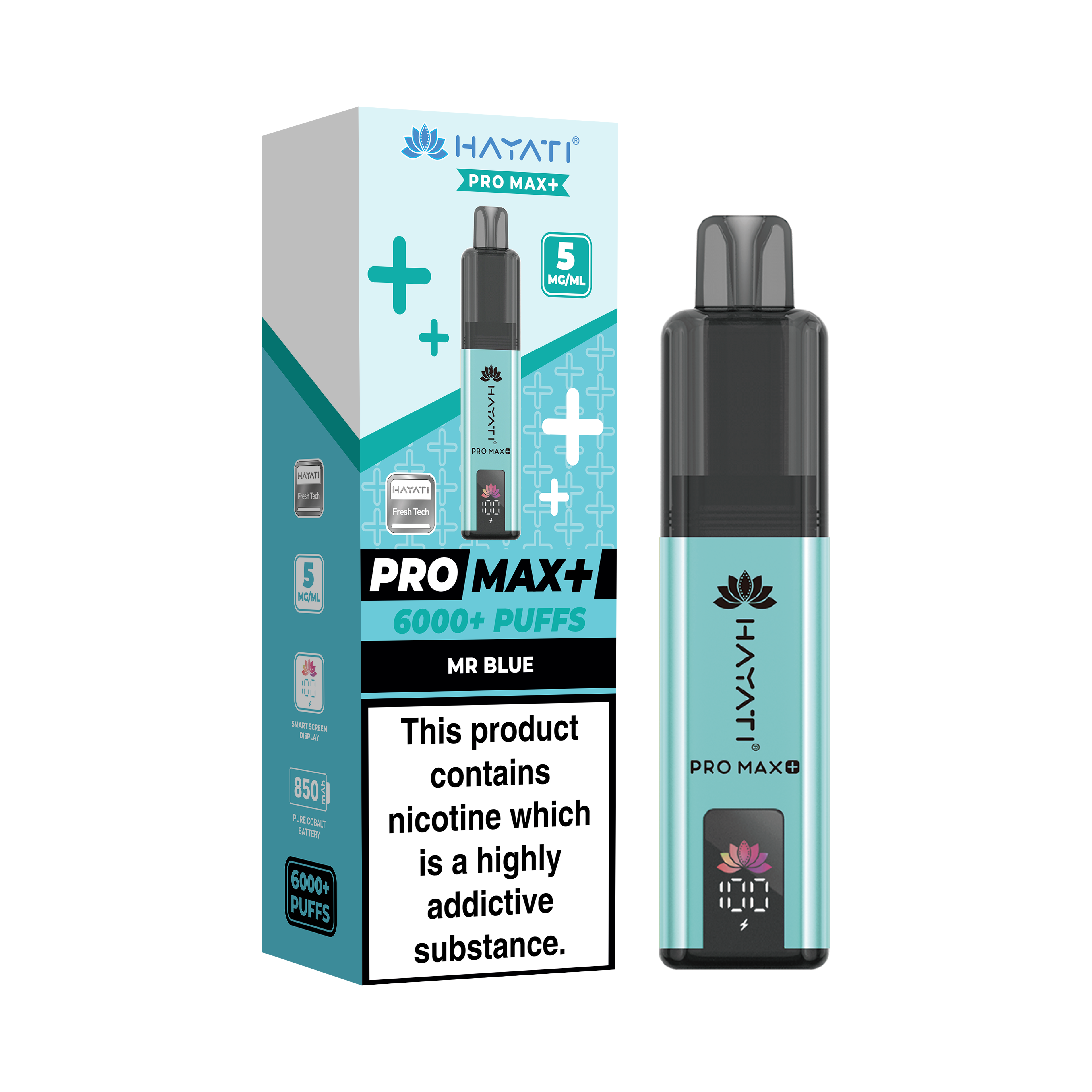 Hayati® Pro Max+ 6000+ Vape Kit (5mg)