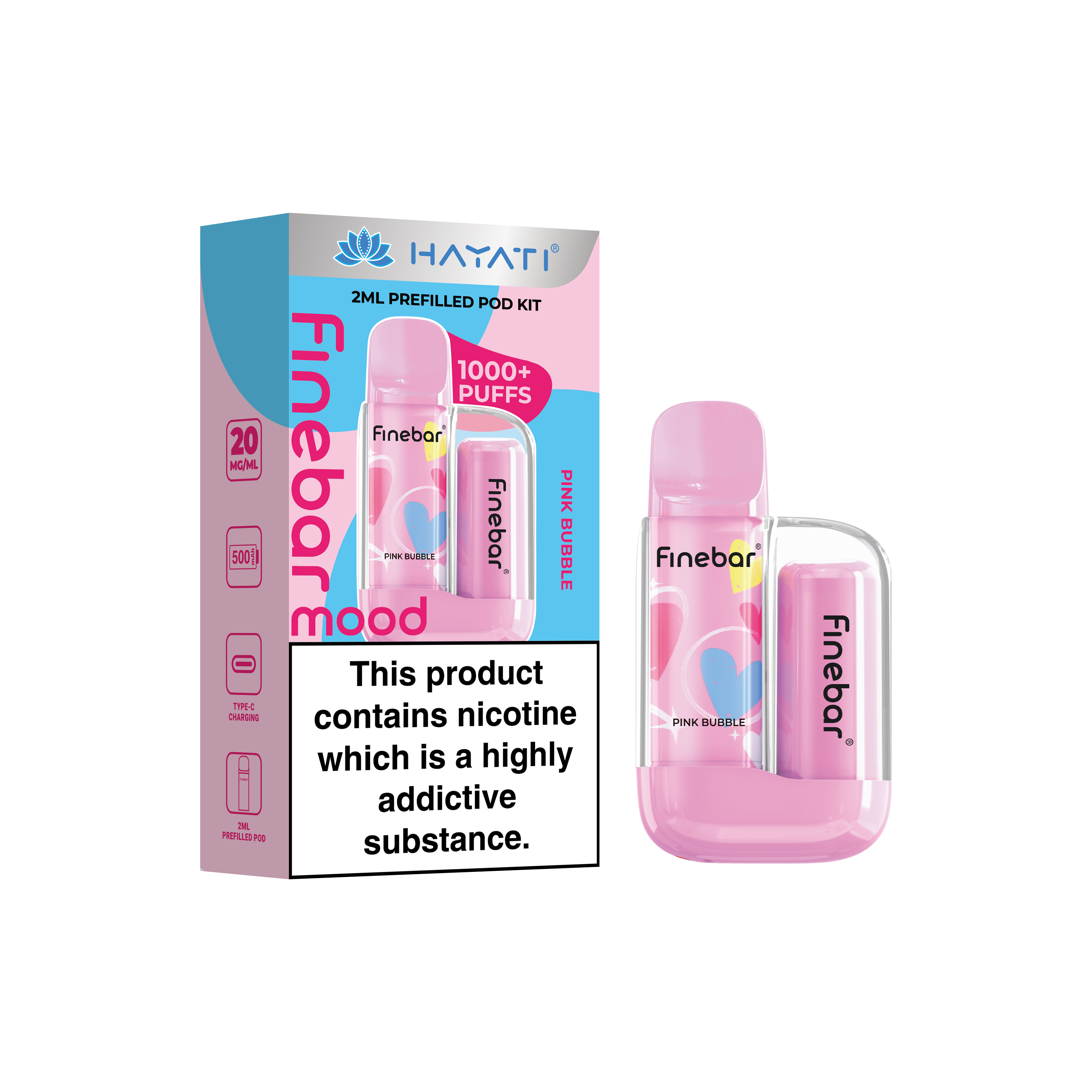 Hayati® Finebar Mood 2ml Prefilled Pod System (20mg)