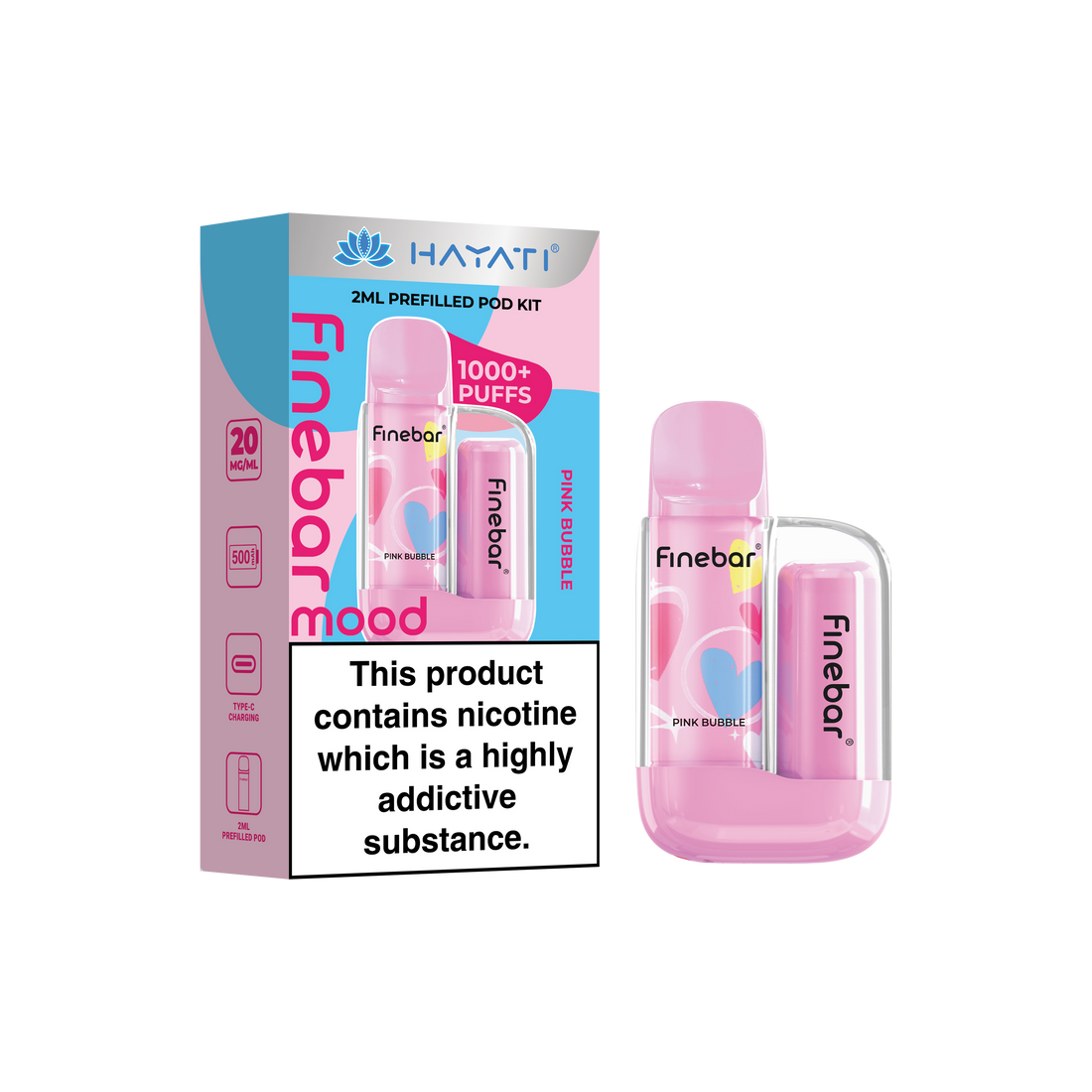 Hayati® Finebar Mood 2ml Prefilled Pod System (20mg)