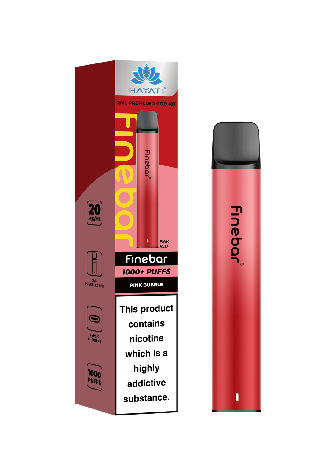 Hayati® Finebar 1000+ Vape Kit (20mg)
