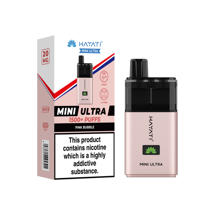 Hayati® Mini Ultra 1500+ Vape Kit (20mg)