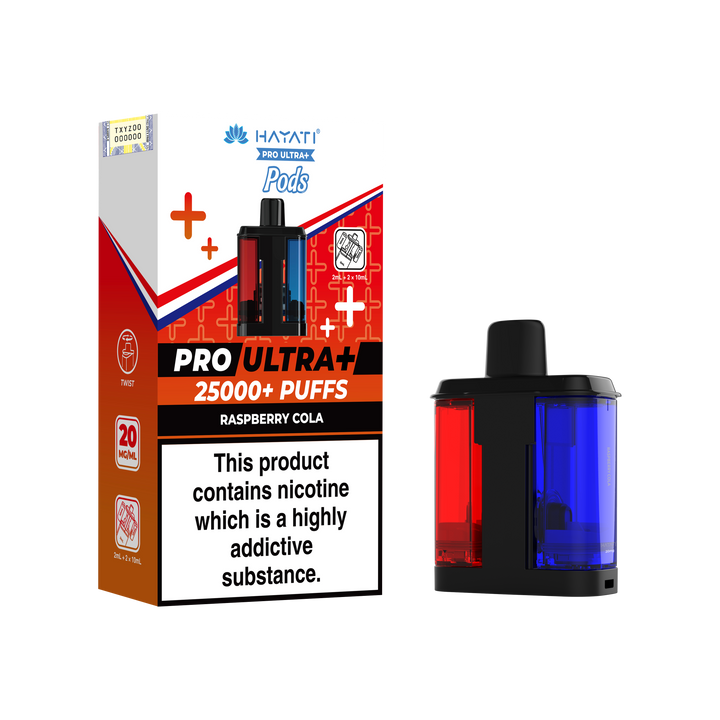 Hayati Pro Ultra+ 25K Prefilled Pods 20mg | UK Duty Stamped