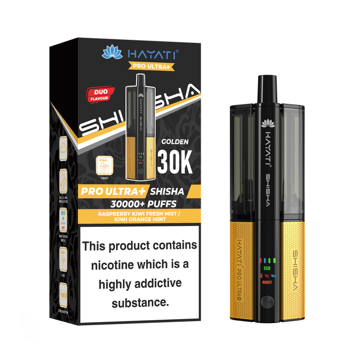 Hayati® Pro Ultra+ Shisha 30000+ Vape Kit (5mg)