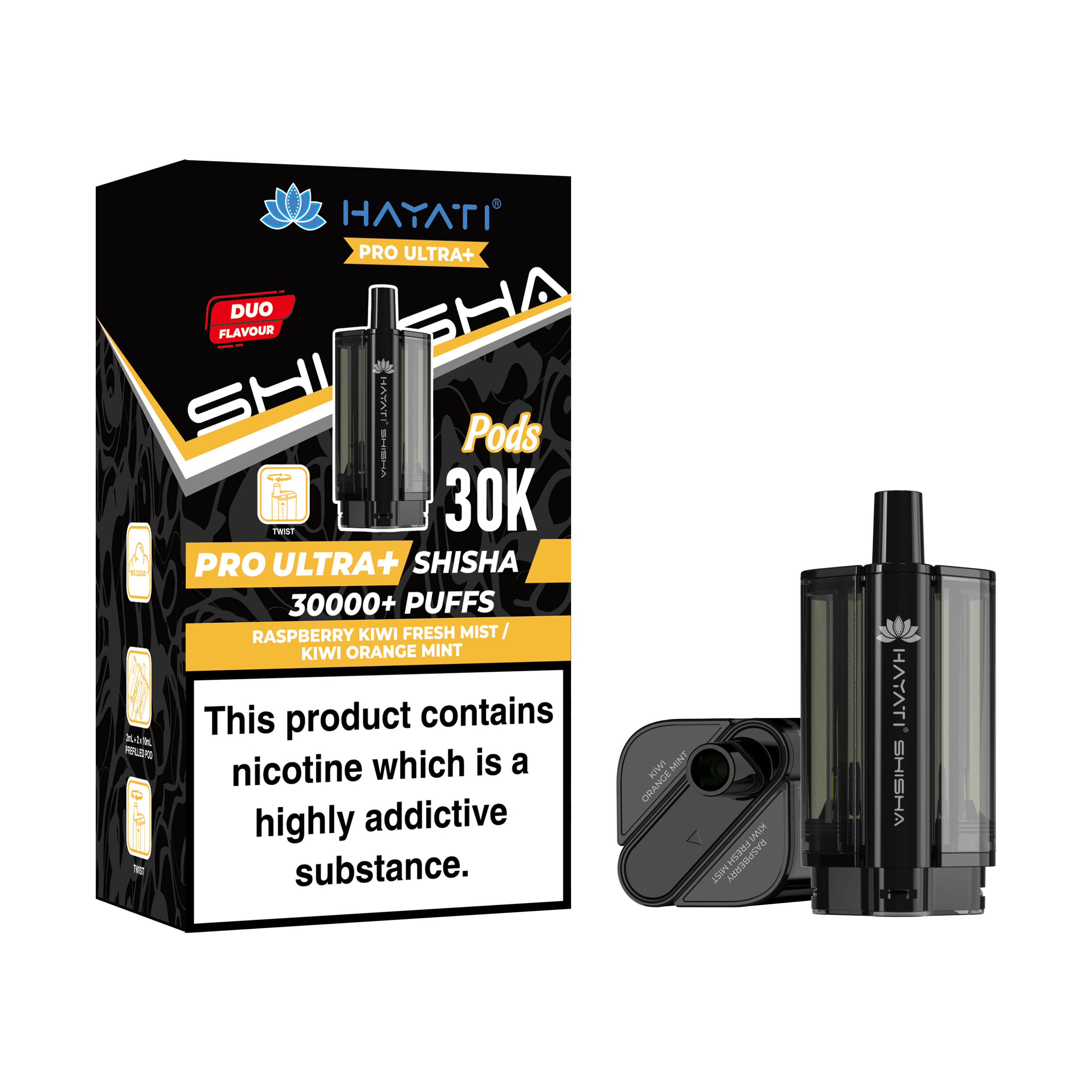 Hayati® Pro Ultra+ Shisha 30000+ Pod (5mg)