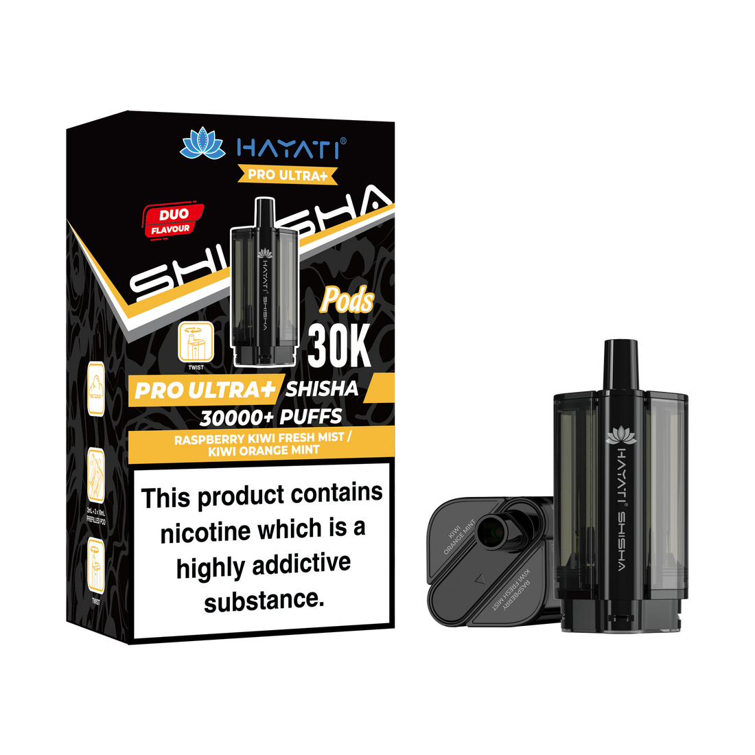 Hayati® Pro Ultra+ Shisha 30000+ Pod (5mg)