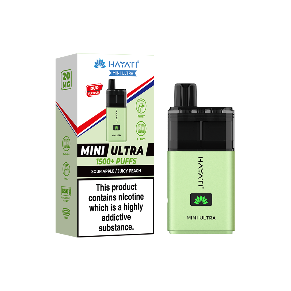 Hayati® Mini Ultra 1500+ Vape Kit (20mg)