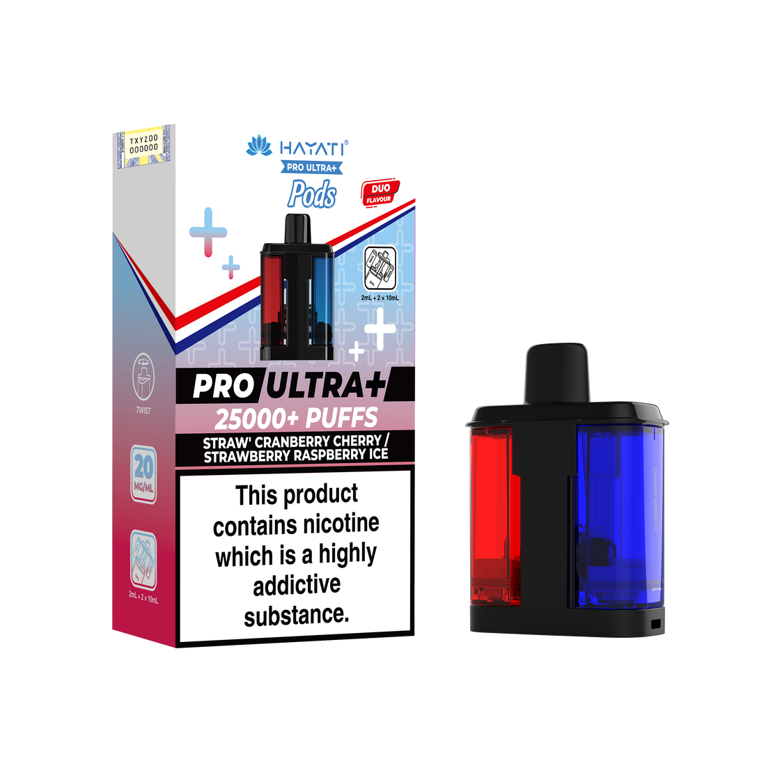 Hayati Pro Ultra+ 25K Prefilled Pods 20mg | UK Duty Stamped