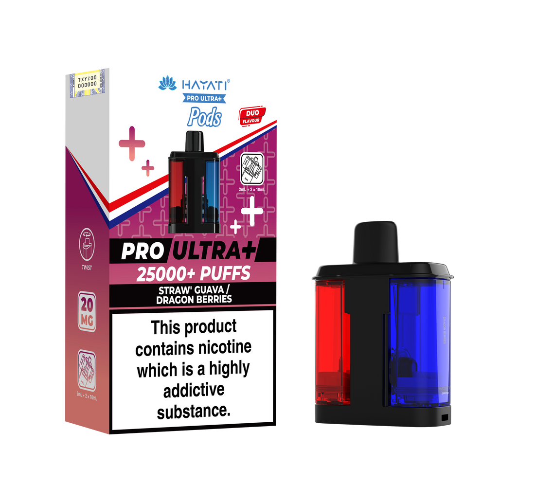 Hayati Pro Ultra+ 25K Prefilled Pods 20mg | UK Duty Stamped