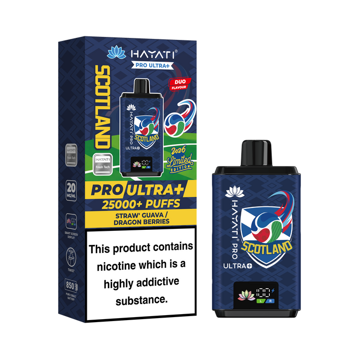 Hayati® Pro Ultra+ 25000+ Vape Kit World Cup Limited Edition - Scotland (20mg)