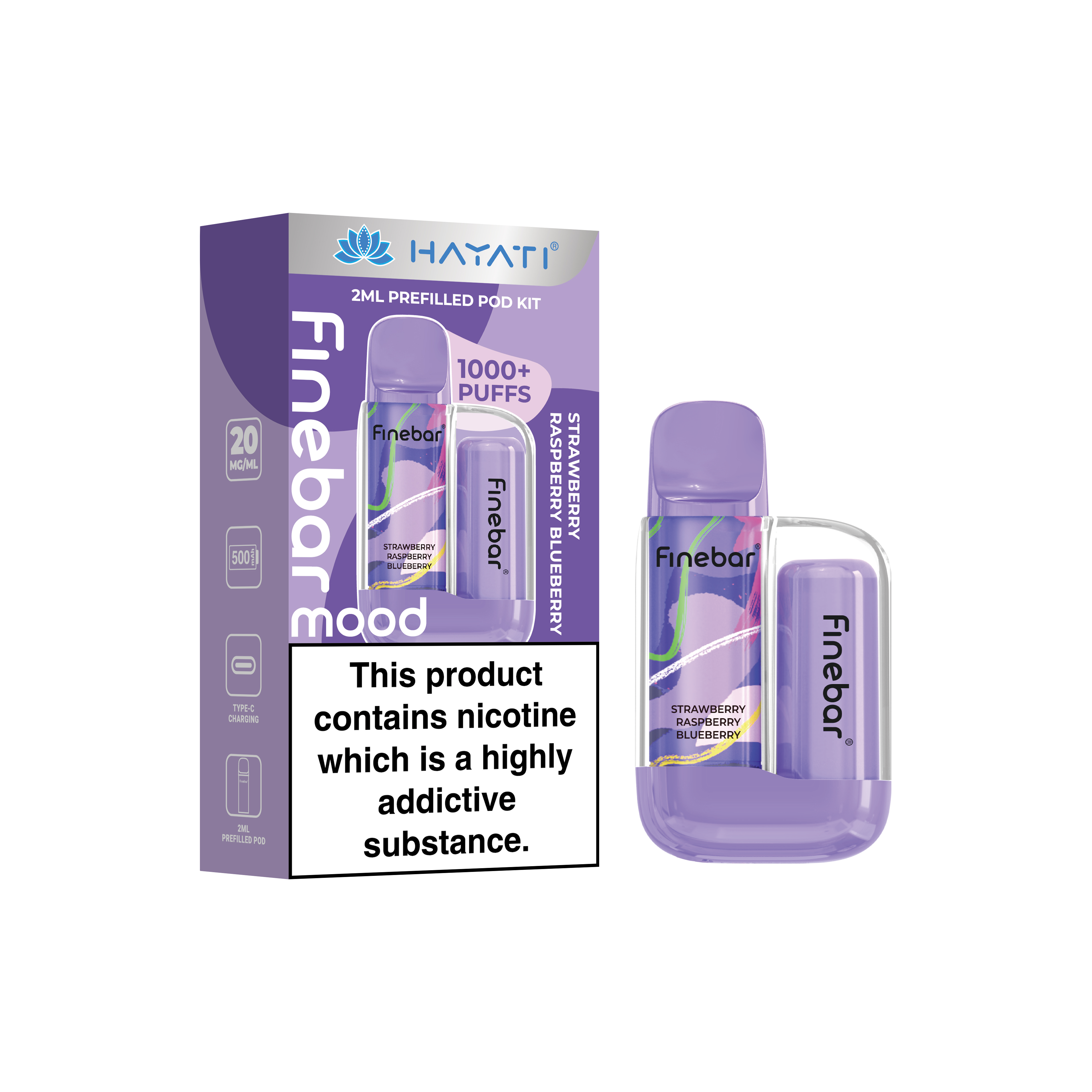Hayati® Finebar Mood 2ml Prefilled Pod System (20mg)