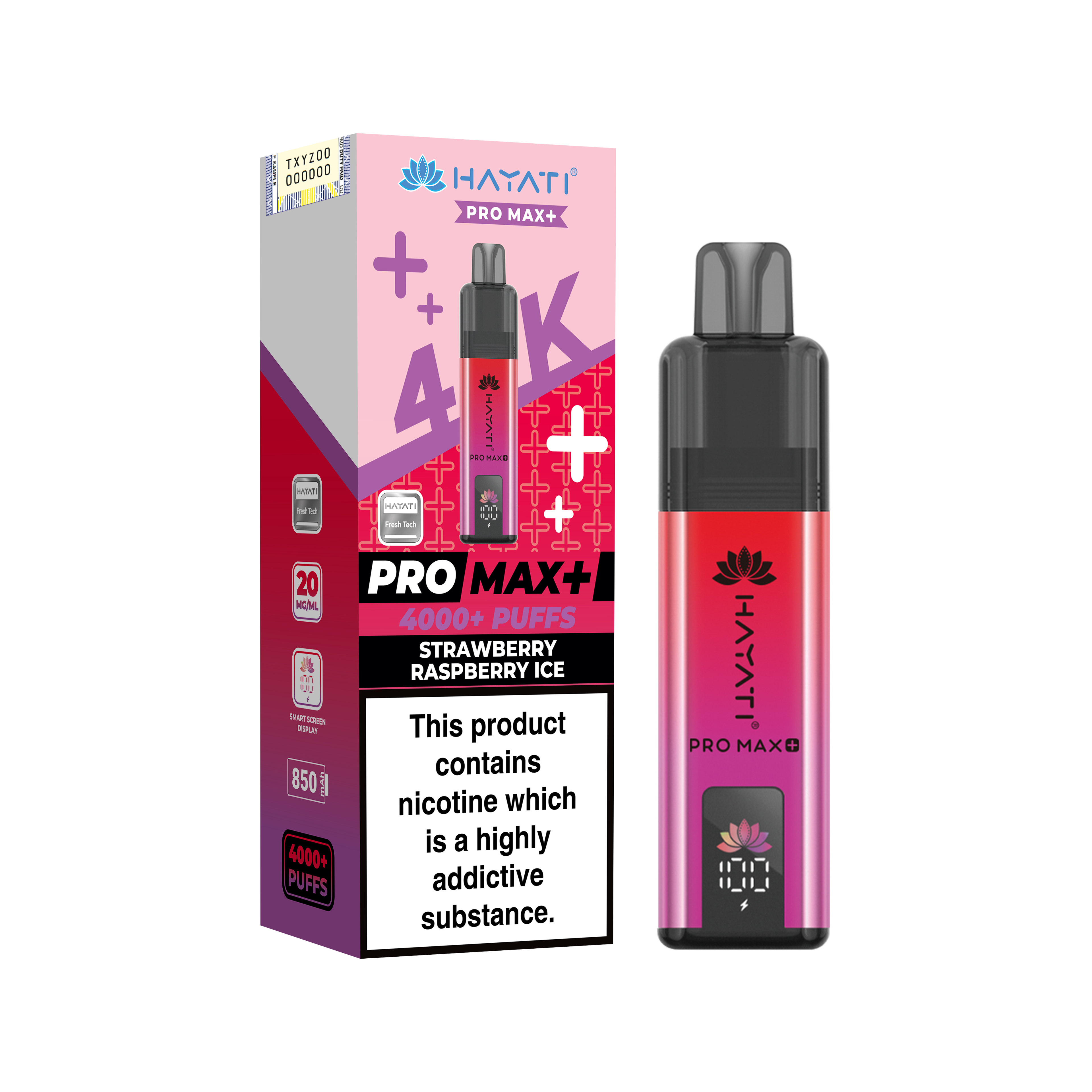 Hayati Pro Max+ 4K Prefilled Pod Kit 20mg | UK Duty Stamped