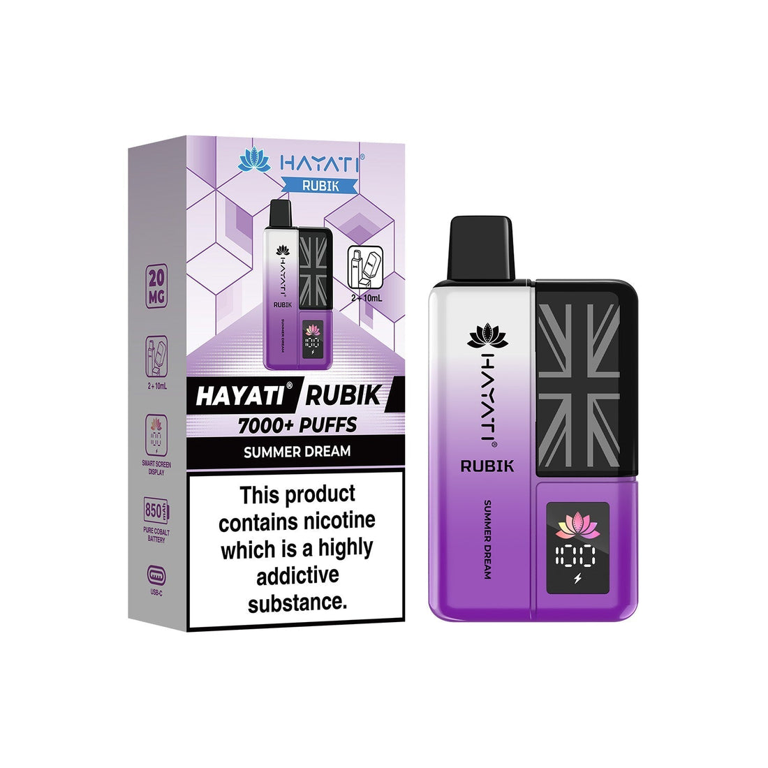 Hayati® Rubik Reusable Vape Kit (20mg)