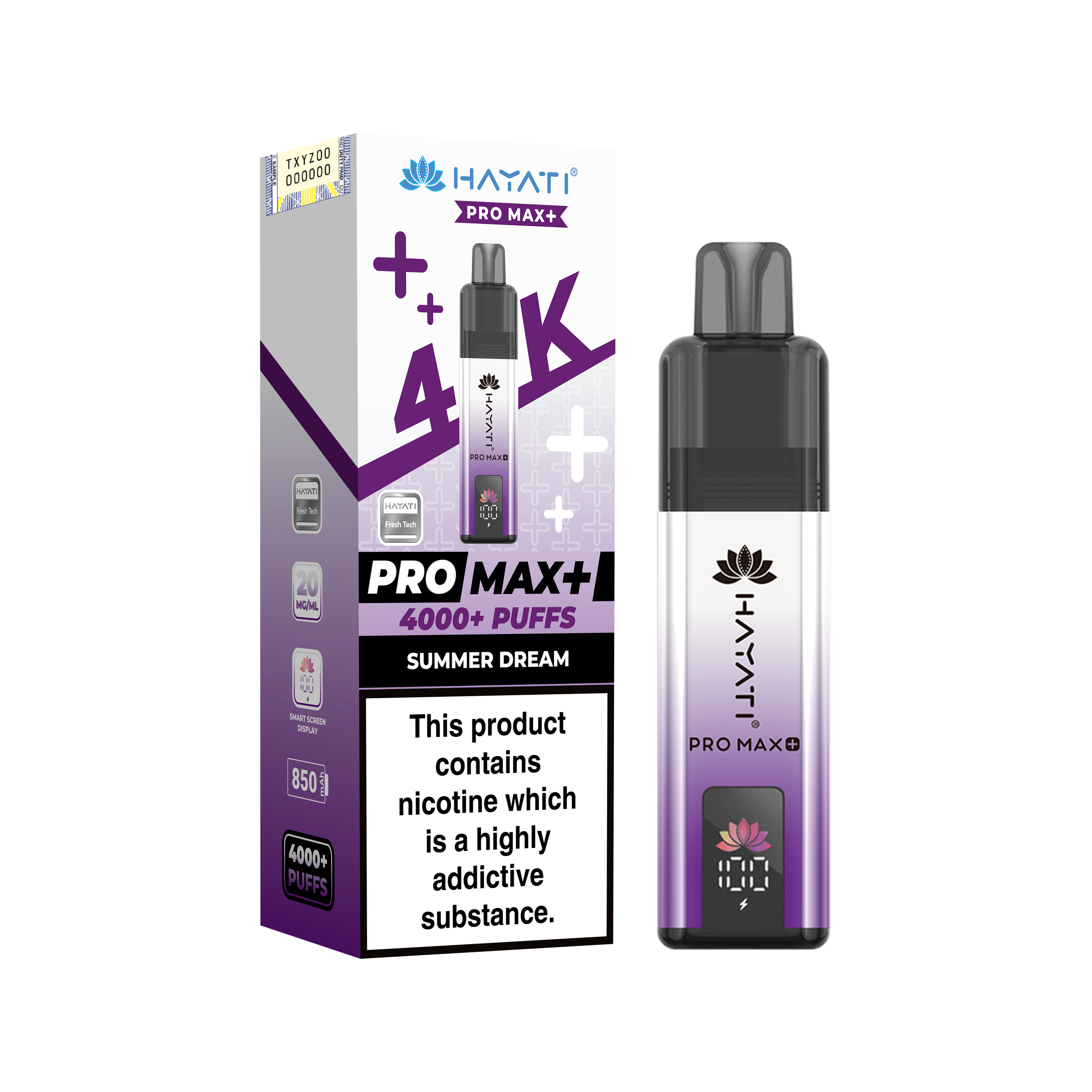 Hayati Pro Max+ 4K Prefilled Pod Kit 20mg | UK Duty Stamped