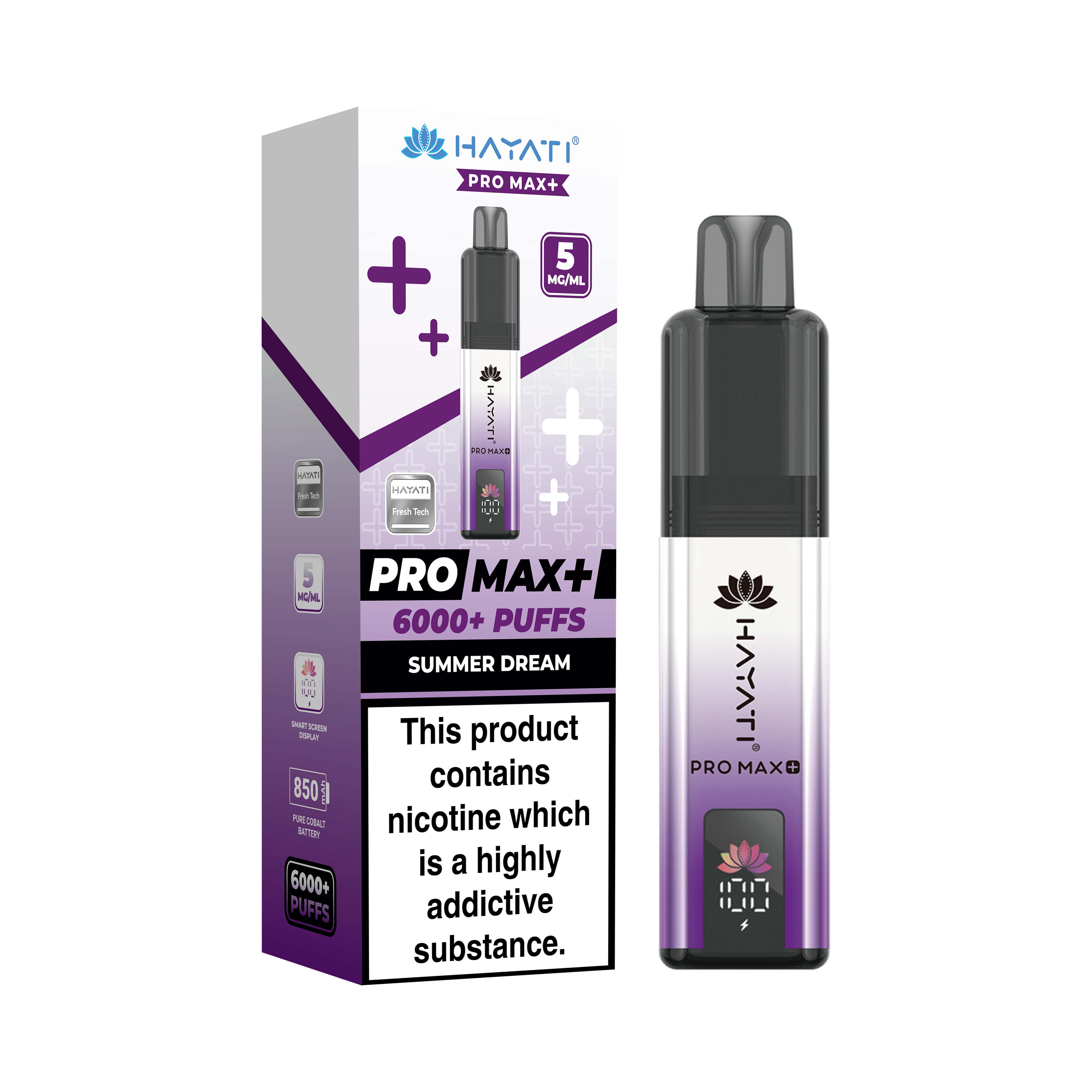 Hayati® Pro Max+ 6000+ Vape Kit (5mg)