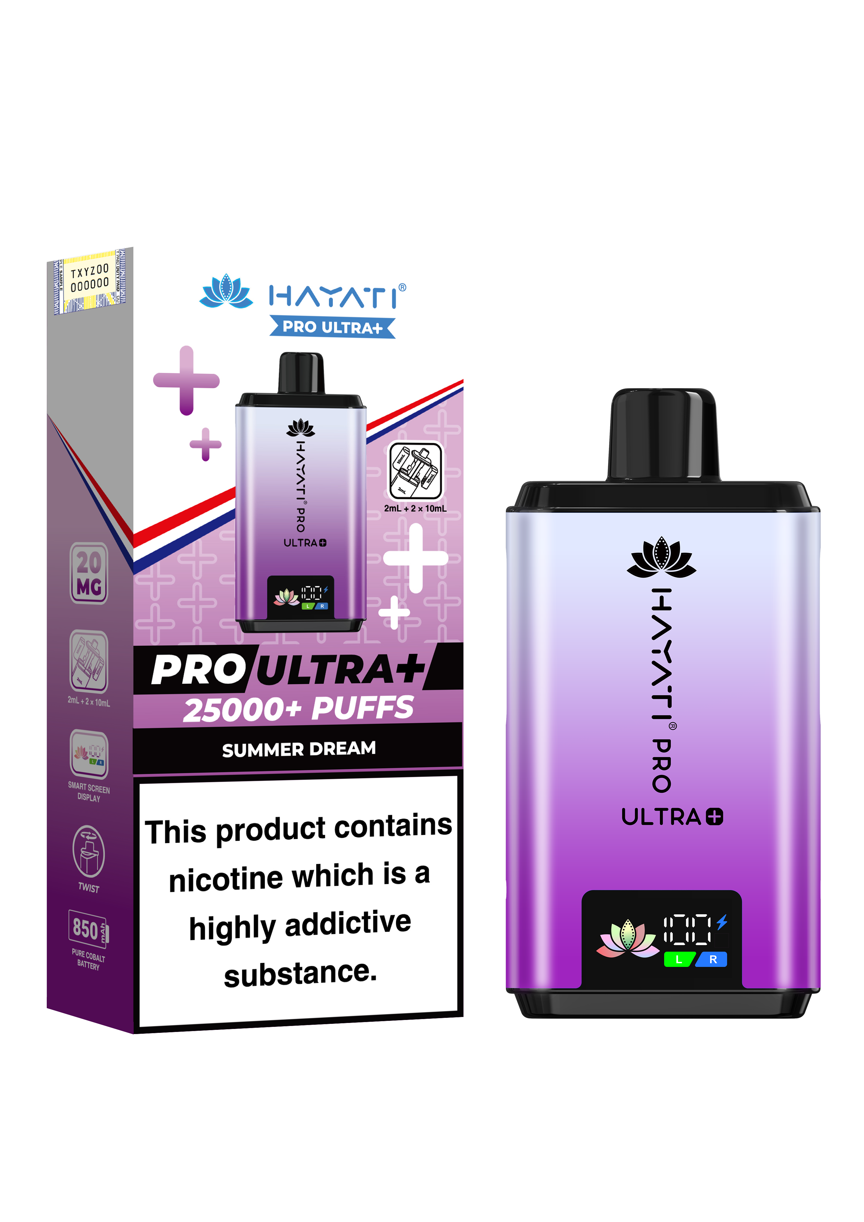 Hayati Pro Ultra+ 25K Prefilled Pod Kit 20mg | UK Duty Stamped