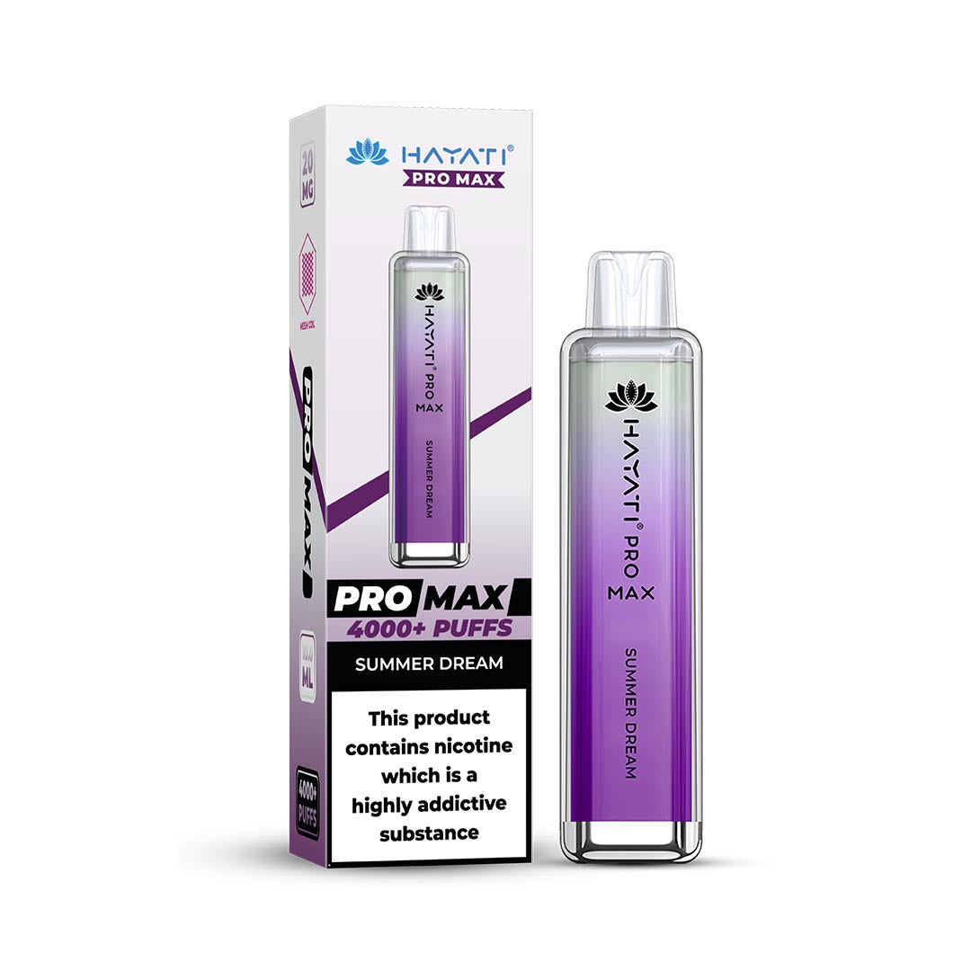 Hayati® Pro Max Disposable 4000+ Vape Kit Puffs (20mg)
