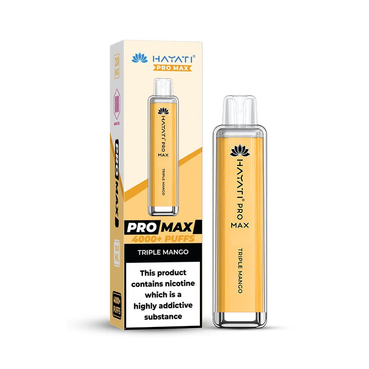 Hayati® Pro Max Disposable 4000+ Vape Kit Puffs (20mg)