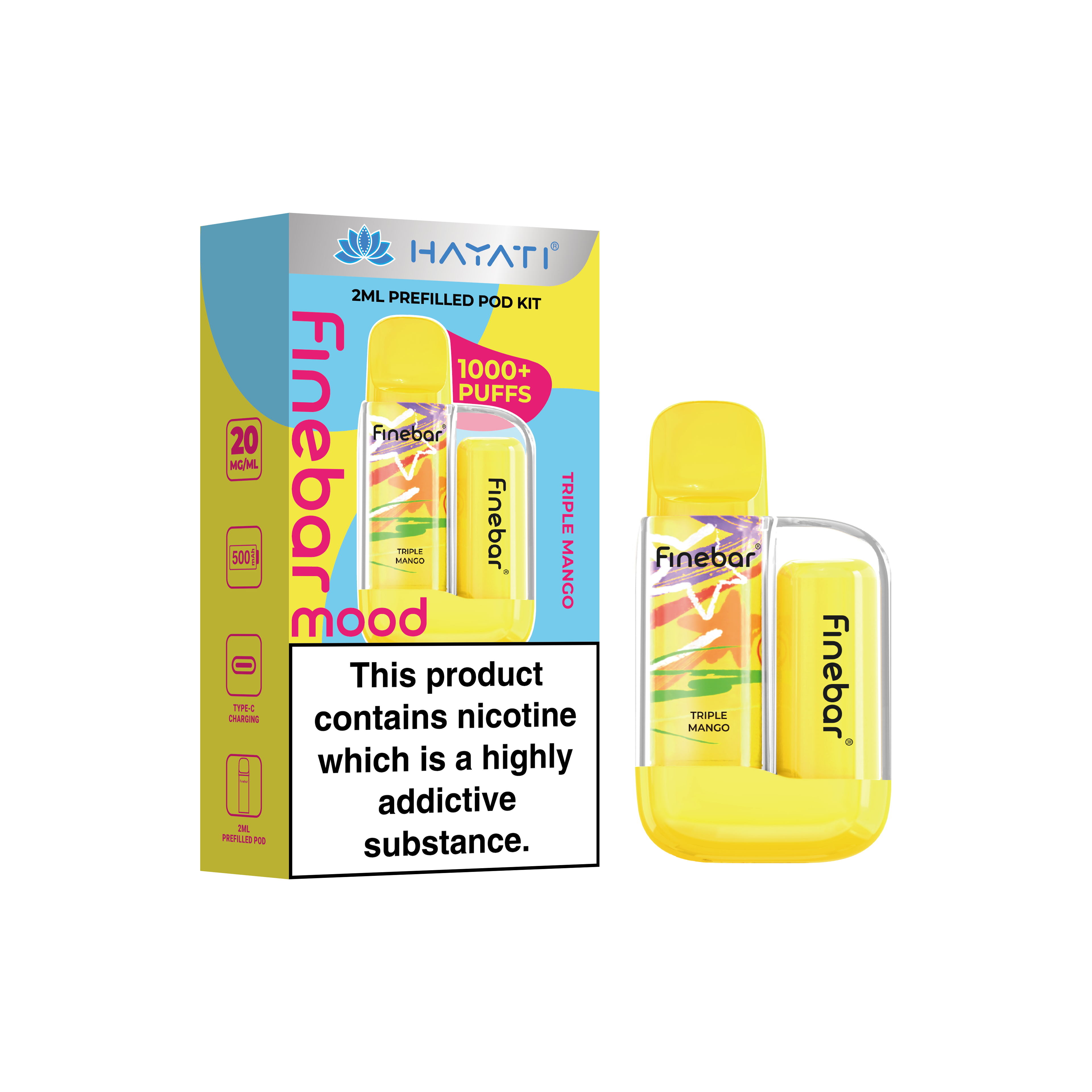 Hayati® Finebar Mood 2ml Prefilled Pod System (20mg)