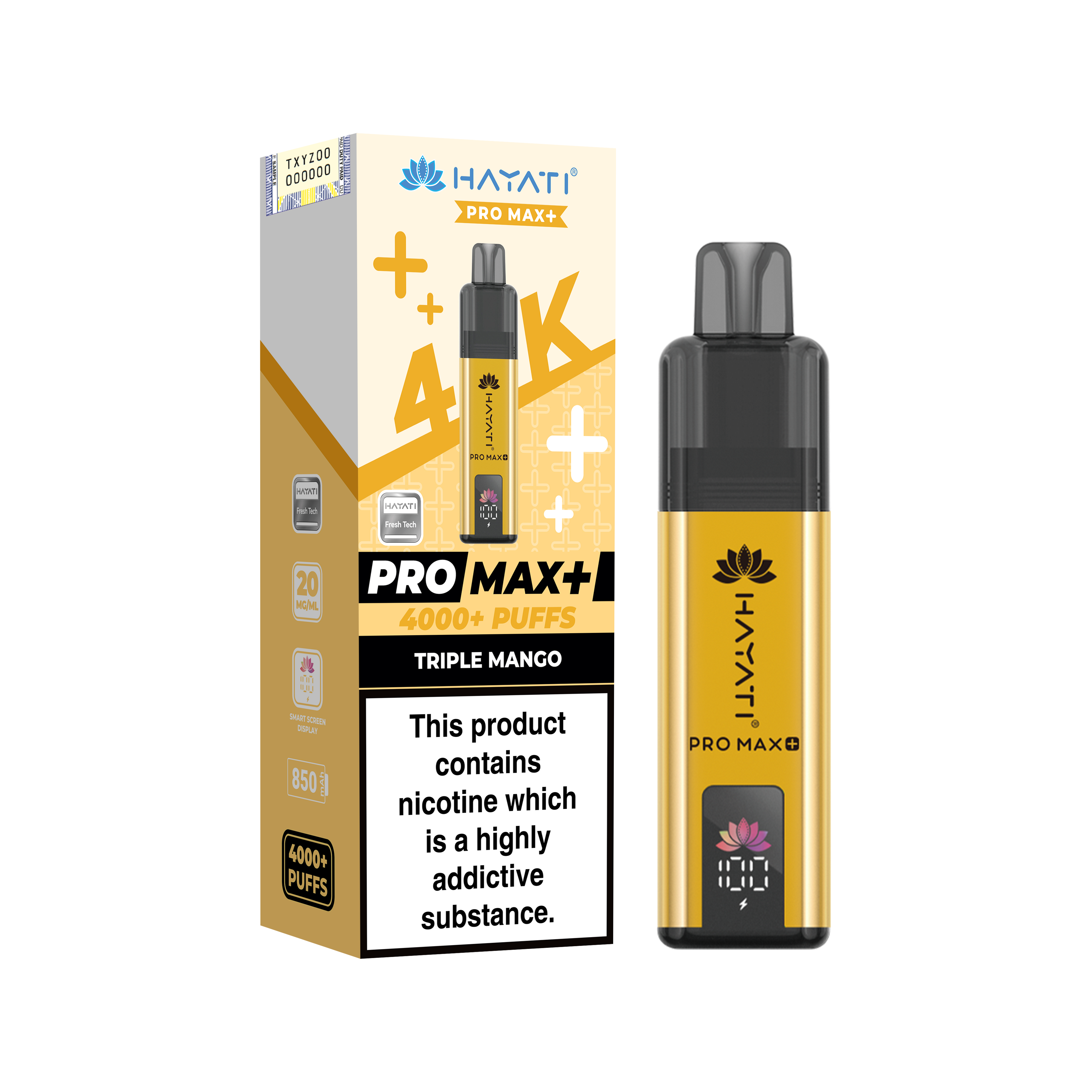 Hayati Pro Max+ 4K Prefilled Pod Kit 20mg | UK Duty Stamped