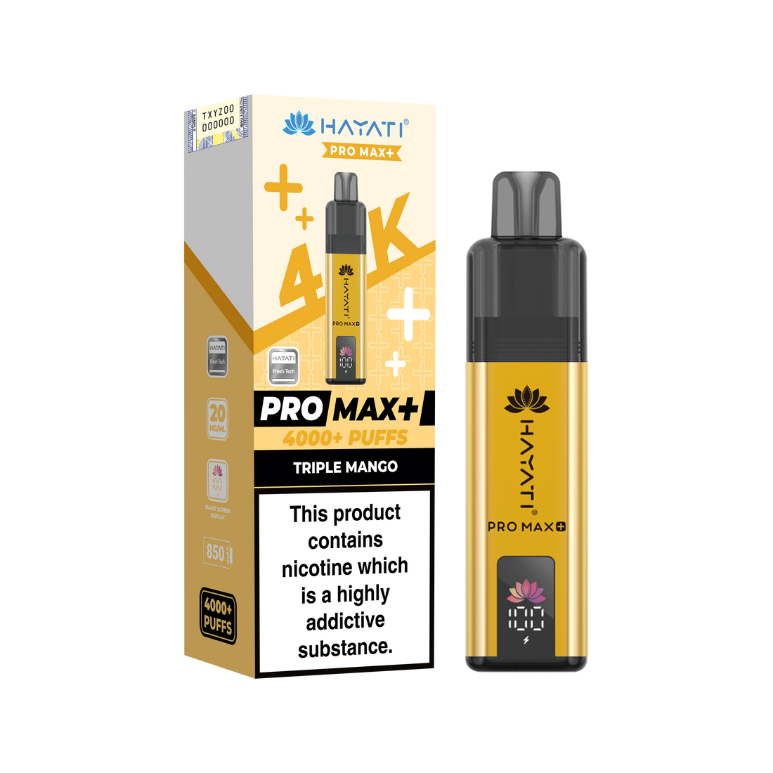 Hayati Pro Max+ 4K Prefilled Pod Kit 20mg | UK Duty Stamped