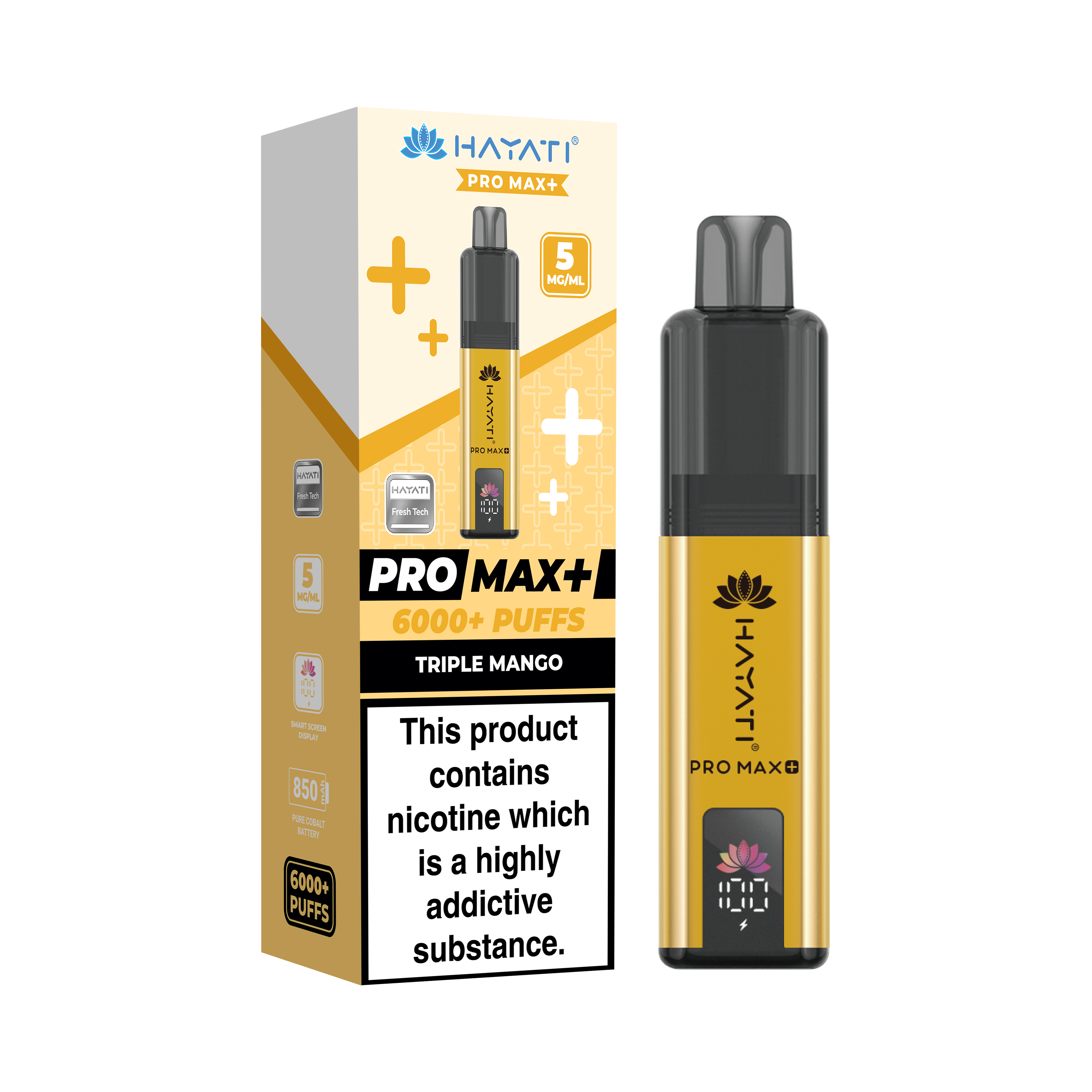 Hayati® Pro Max+ 6000+ Vape Kit (5mg)