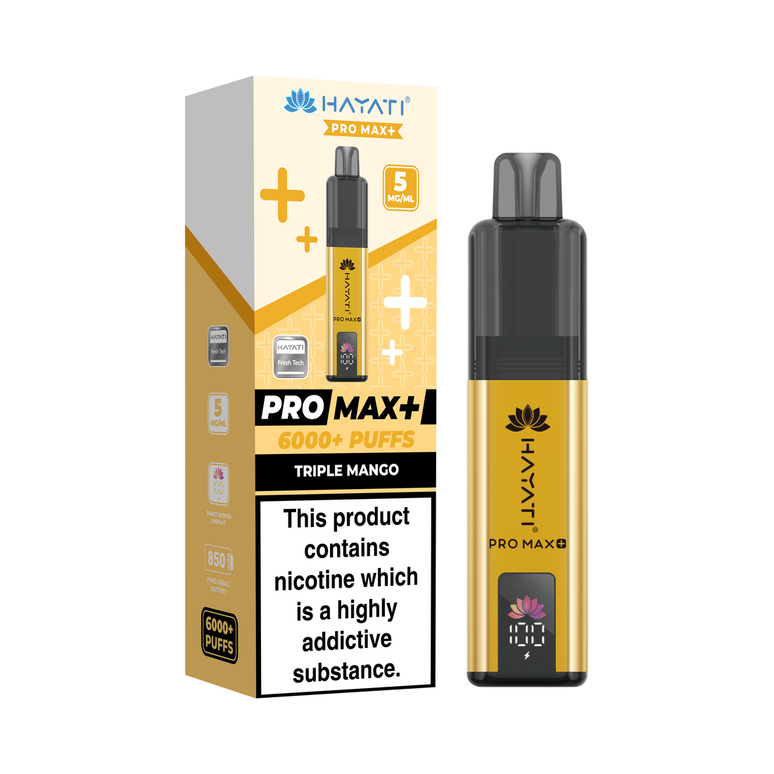 Hayati® Pro Max+ 6000+ Vape Kit (5mg)