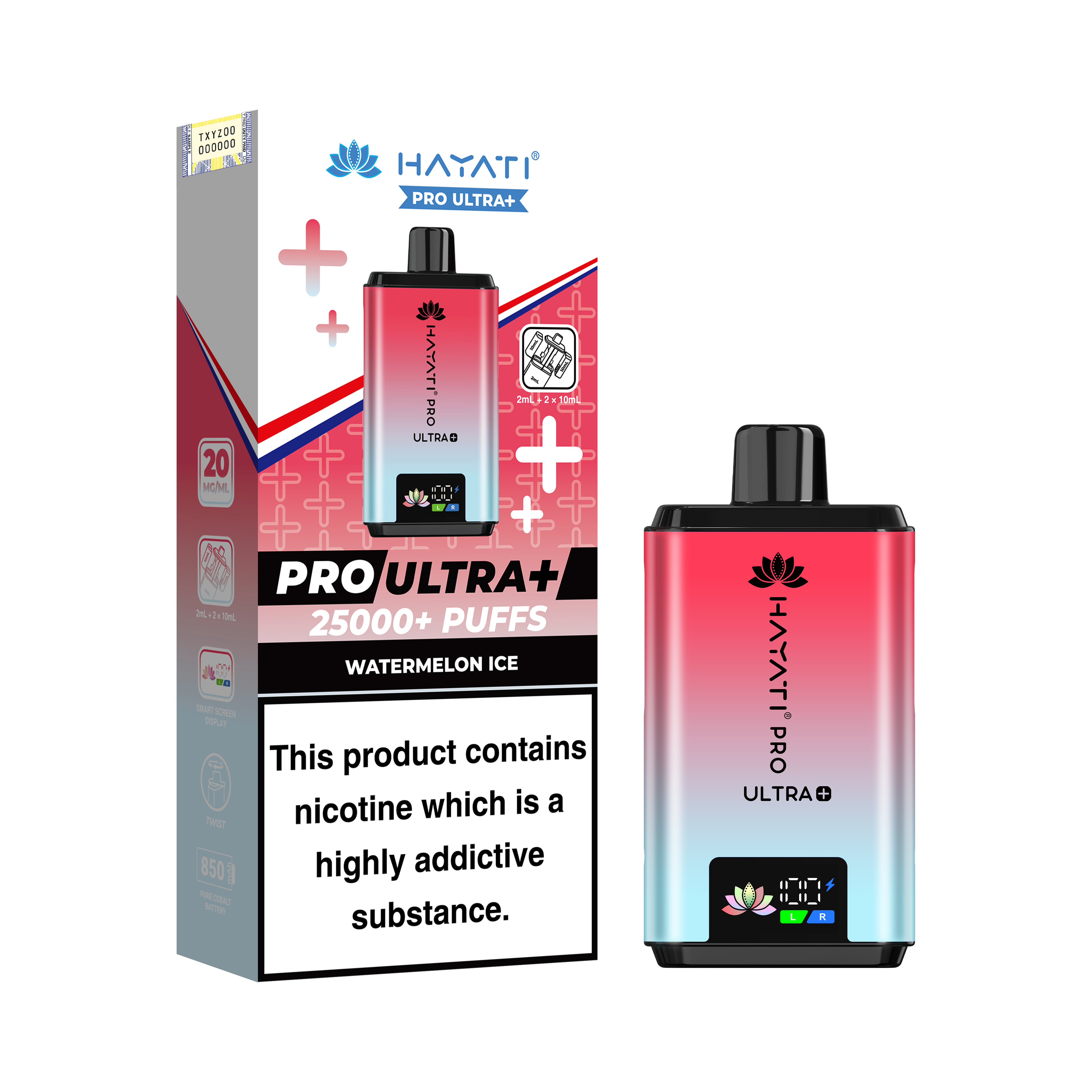 Hayati Pro Ultra+ 25K Prefilled Pod Kit 20mg | UK Duty Stamped