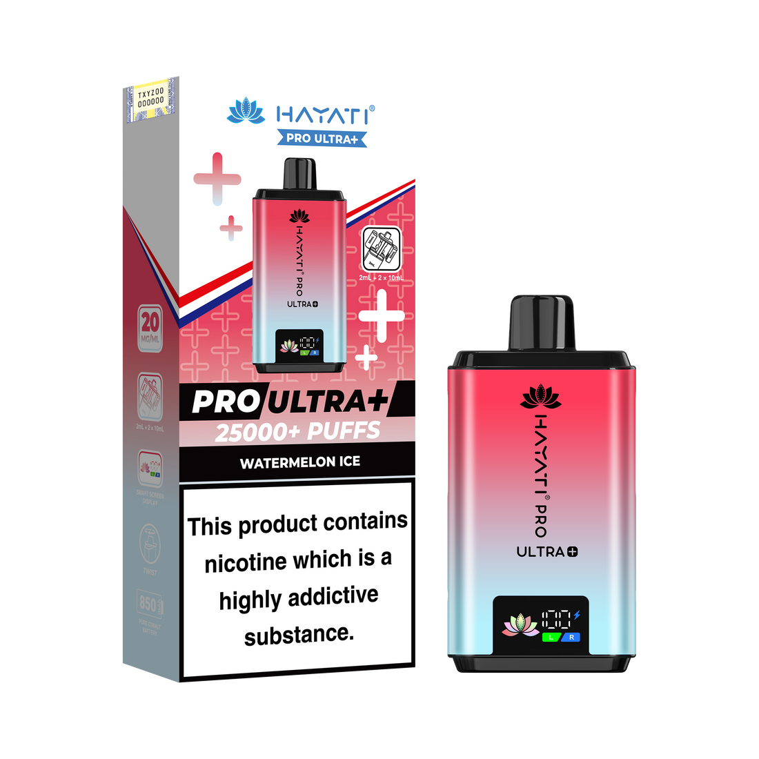 Hayati Pro Ultra+ 25K Prefilled Pod Kit 20mg | UK Duty Stamped