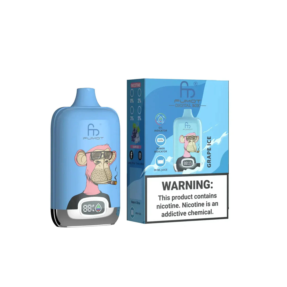 Fumot® RandM 12000 Digital Box Vape (20mg)