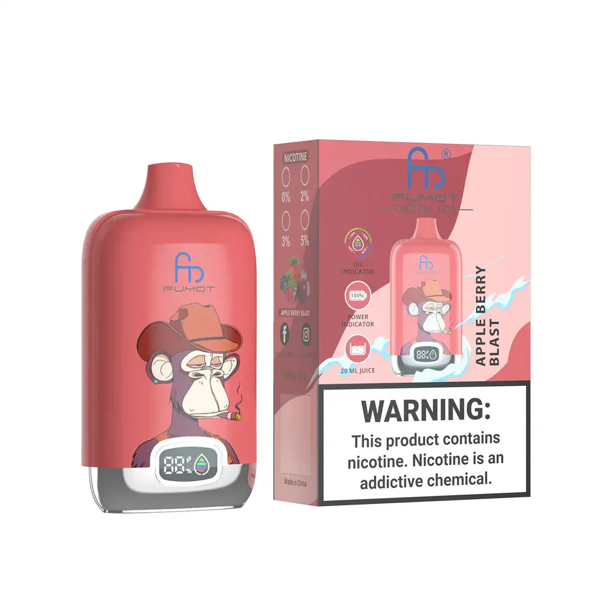 Fumot® RandM 12000 Digital Box Vape (20mg)